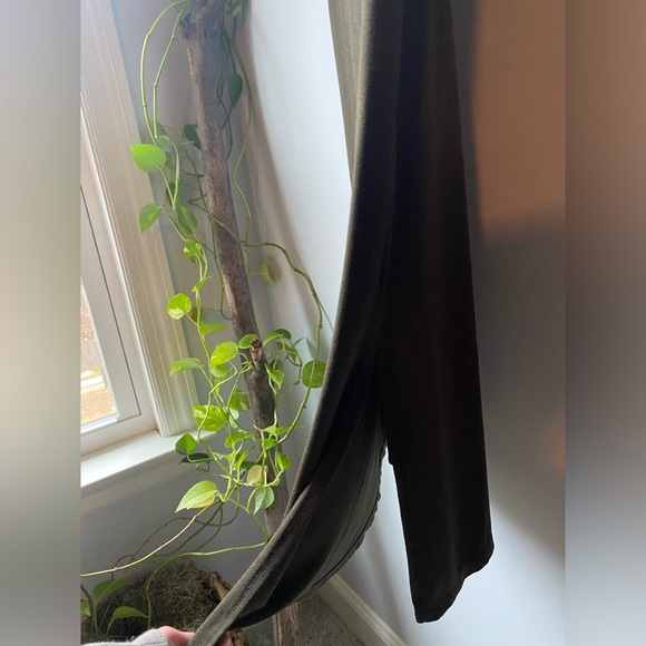 COPY - H&M Olive Green Side Slit Dress / Tunic Top Size Small - Picture 5 of 6